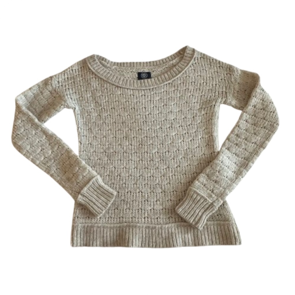 American Eagle Outfitters Women's M Creamy Sleeved Scooped Neck Knit Sweater Top - Picture 6 of 15